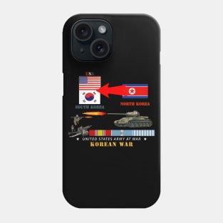 Korean War - USA - South Korean Vs North Korea Phone Case