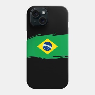 Brasil painted flag Phone Case