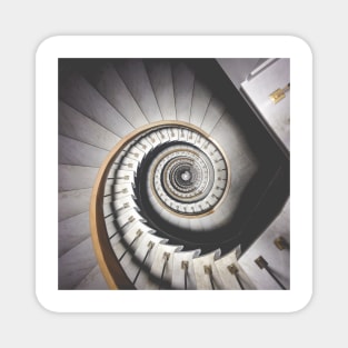 Marble golden spiral stairs Magnet