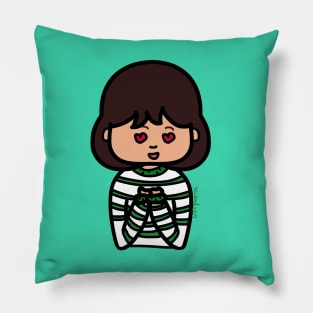 girl T-shirt Pillow