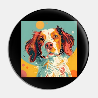 Retro Brittany: Pastel Pup Revival Pin