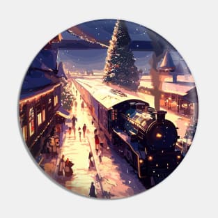 Christmas train station Pin