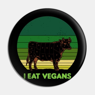 I Eat Vegans - Carnivore Vintage Sunset Pin