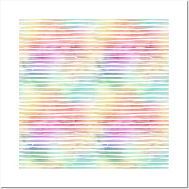 Horizontal rainbow colored stripes - graphic Vector Image