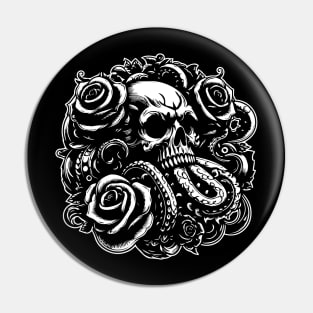 gothic skull kraken Pin