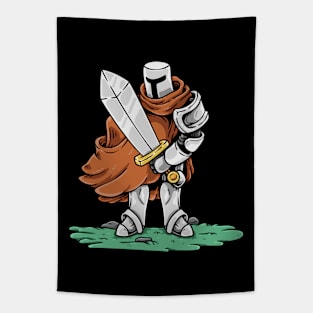 Knight With Cape And Sword Tapestry