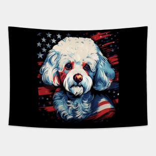 Patriotic Bichon Frise Tapestry