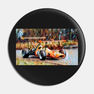 Classic High Wing Formula 1 Race Car Pin