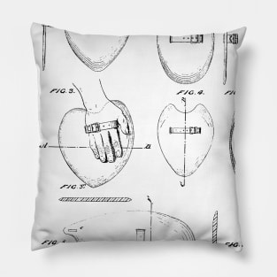 Hand and Foot Plates for Swimming Vintage Patent Hand Drawing Pillow