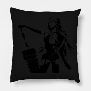 Weathered A2 Nier Automata Close Up Pillow