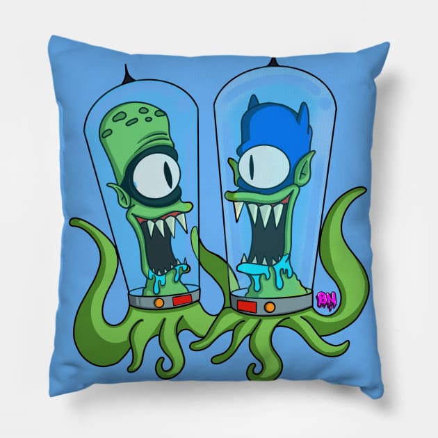 Kang-man and Kodos sidekick Pillow by bren_speed