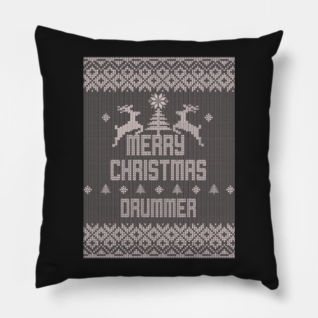 Merry Christmas DRUMMER Pillow by ramiroxavier