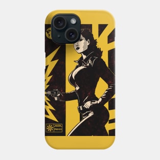 Ray-Gun Babe: A Futuristic Femme Fatale Phone Case