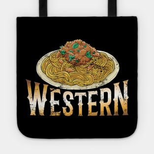 Spaghetti Western Lover Meme Pasta Retro Cowboys Wild West Tote