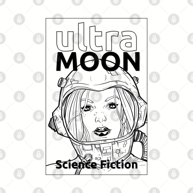 ULTRA MOON sci-fi black and white by andres uran