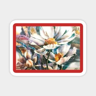 Daisies watercolor Magnet