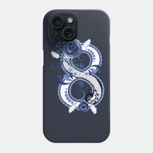 Blue Floral Eight Phone Case