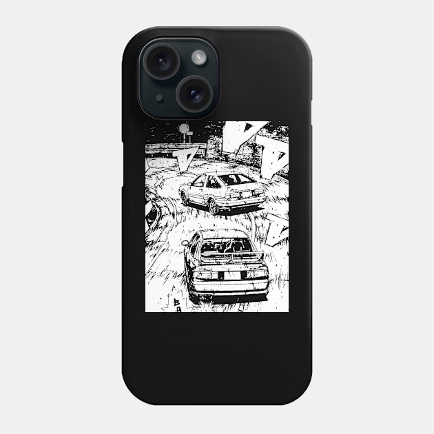 JDM Japanese Drift Racer Drifting Racing Car Anime Manga Eurobeat Intensifies Aesthetic #9 Phone Case by Neon Bang Bang