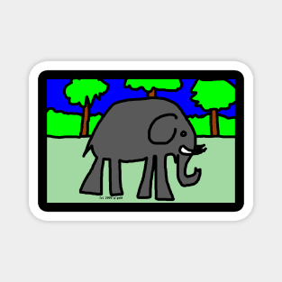 Mervyn the Elephant Adventurer Magnet