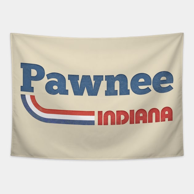 Pawnee, Indiana // Vintage Aesthetic Design Tapestry by DankFutura