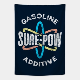 Sure-Pow Gasoline Additive (Logo Only - Dark Blue Worn) Tapestry