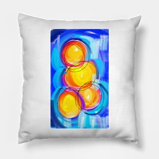 Watercolor paint sunny day abstract Pillow