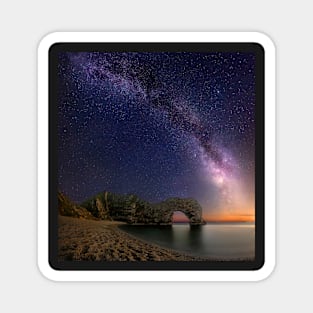 Milky Way over Durdle Door Rocks Magnet