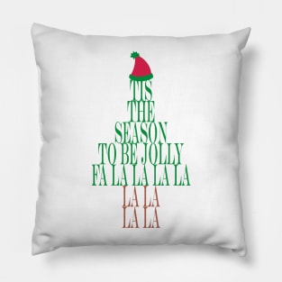 Tis the Season to be Jolly Christmas Tree Pillow