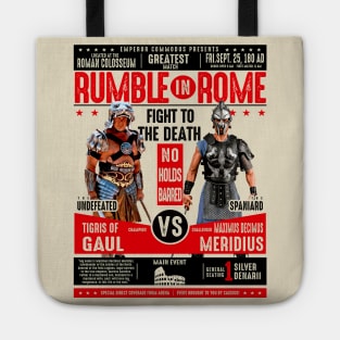 Rumble In Rome Gladiator Poster Tote