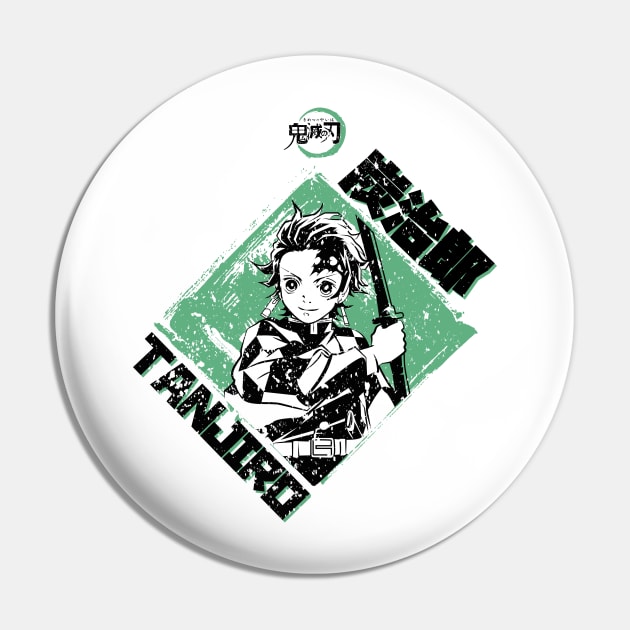 DEMON SLAYER: TANJIRO GREEN (GRUNGE STYLE) Pin by FunGangStore