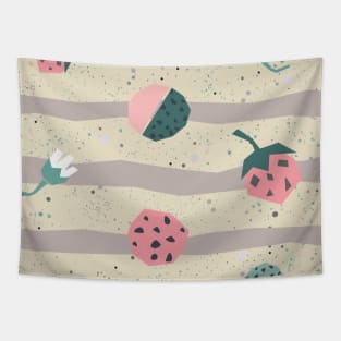 Abstract Strawberry Tapestry