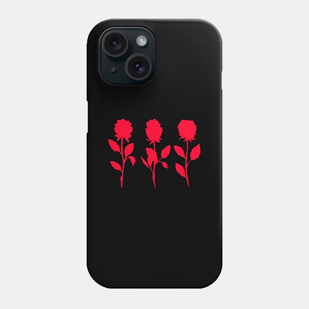 3 Red Roses Goth Gothic Phone Case by Trippycollage