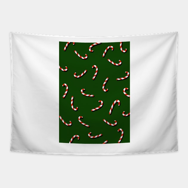 Candy cane pattern illustration 2 Tapestry by gusstvaraonica