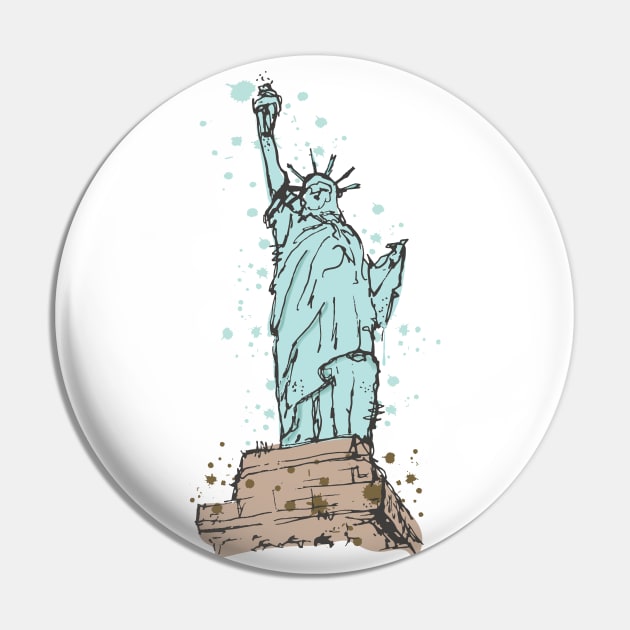 Statue of Liberty watercolor sketch Pin by linespace-001