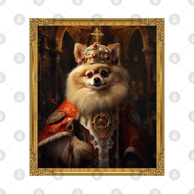 Royal Pomeranian - Medieval Polish King (Framed) by HUH? Designs