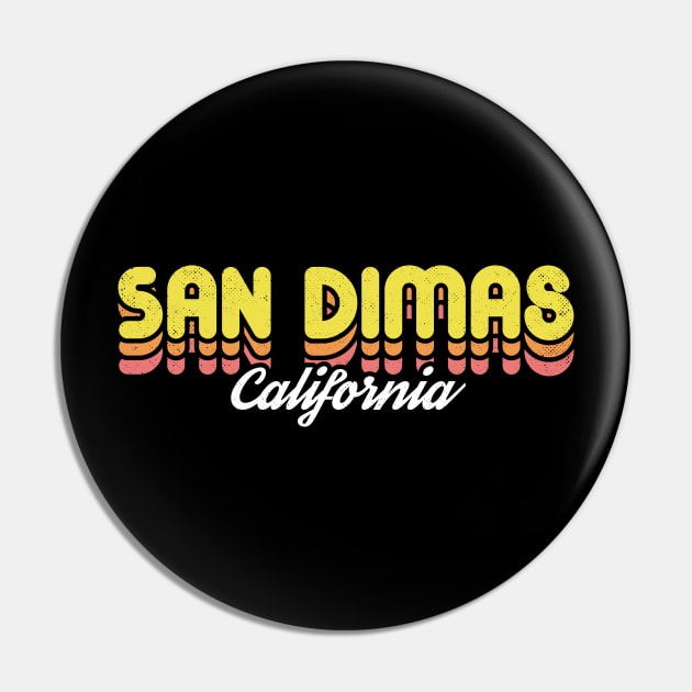 Retro San Dimas California Pin by rojakdesigns