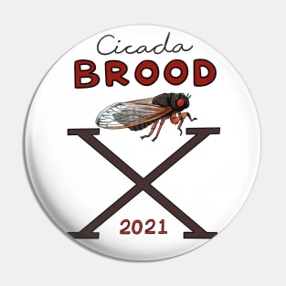 Cicada Brood X Pin