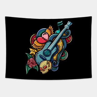 Doodle music illustration Tapestry