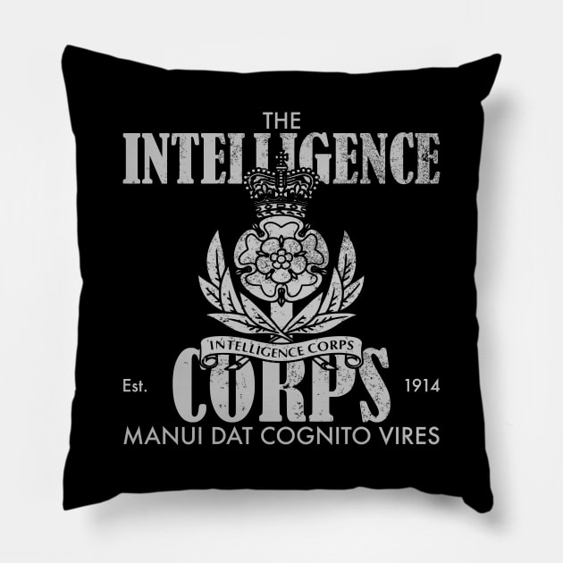 Intelligence Corps (distressed) Pillow by TCP