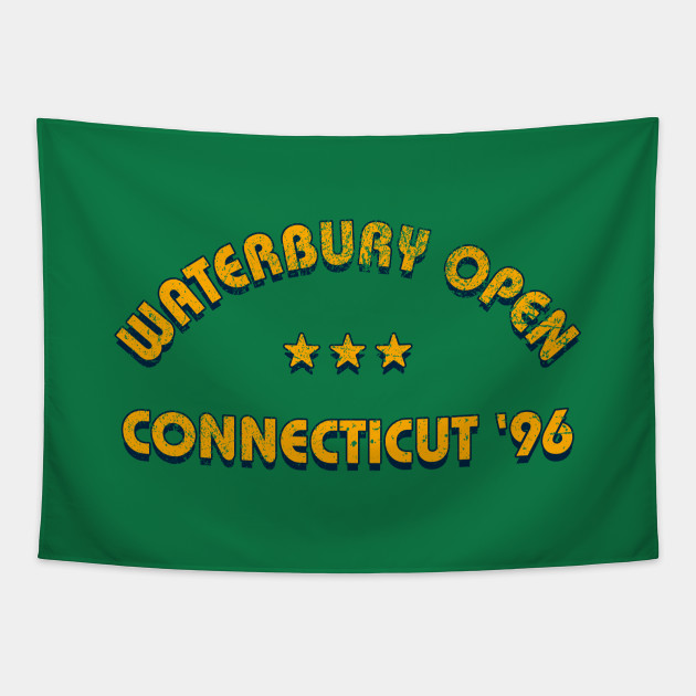 Waterbury Open Distressed Retro Design Happy Gilmore Inspired By 90s Mall Waterbury Open Distressed Retro Design Happy Gilmore Inspired Waterbury Open Happy Gilmore Tapestry Teepublic