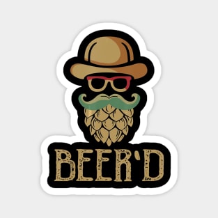 Beer'd Vintage Beard For Craft Beer Lovers Magnet