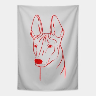 Xoloitzcuintli (Light Gray and Red) Tapestry