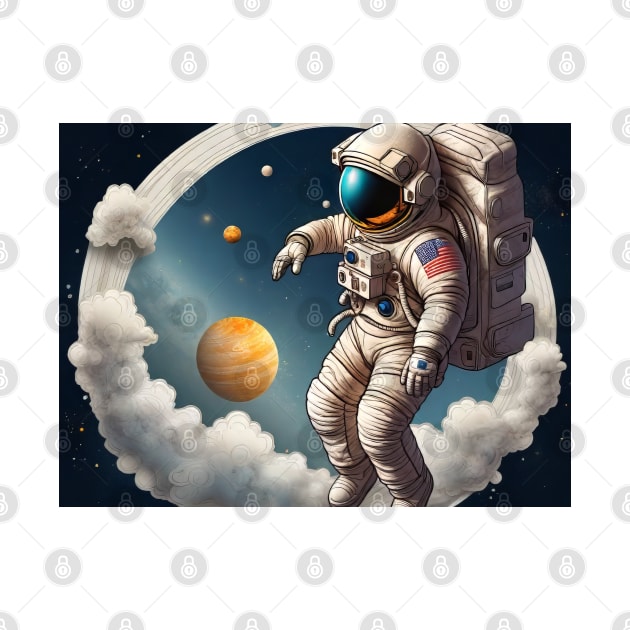 Space Art: Clouds Wet-to-Wet Techniques in Vibrant Vector (540) by WASjourney