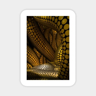 Golden snake  skin pattern Magnet