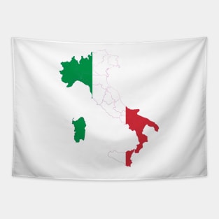 Italy Flag Map Tapestry