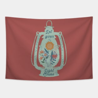 Let Your Light Shine Floral Lamp Tapestry