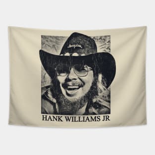 Retro vintage Hank Williams Jr Tapestry