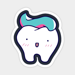Tooth Magnet - Cute Tooth with Tooth Paste by saradaboru
