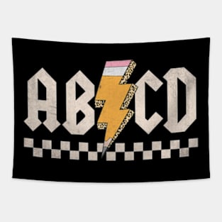 ABCD Back In Class First Day Back To School Teacher Student Tapestry