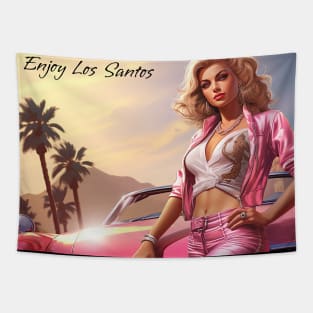 Postcard from Los Santos 4 Tapestry